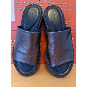 Robert Clergerie Bronze Mule Sandals Sz 38